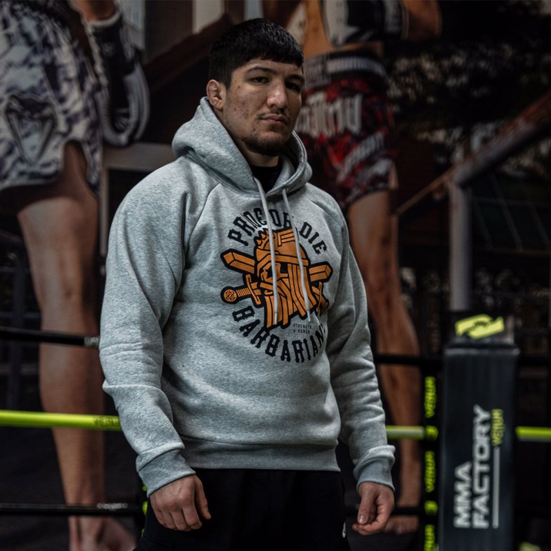 PRIDE OR DIE barbarians hoodie-grey
